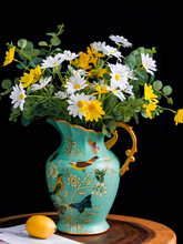 创意美式陶瓷花瓶装饰品 客厅电视柜玄关餐桌花艺创意花器摆件