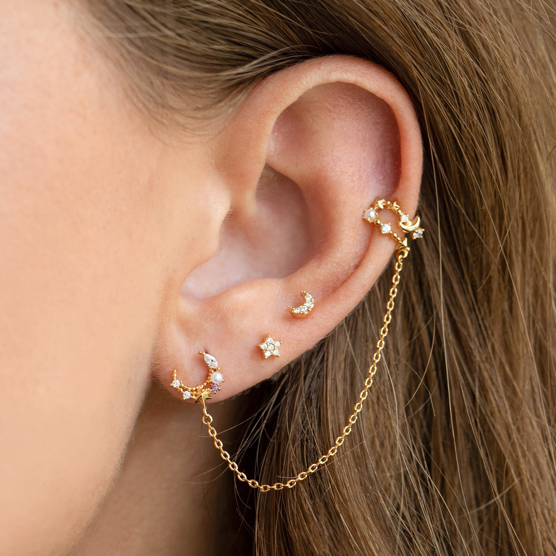 INS Trendy Ear-Caring Earrings Set 925 Silver Needle Super Flash Zircon Pearl Earrings High-Grade Earrings for Women