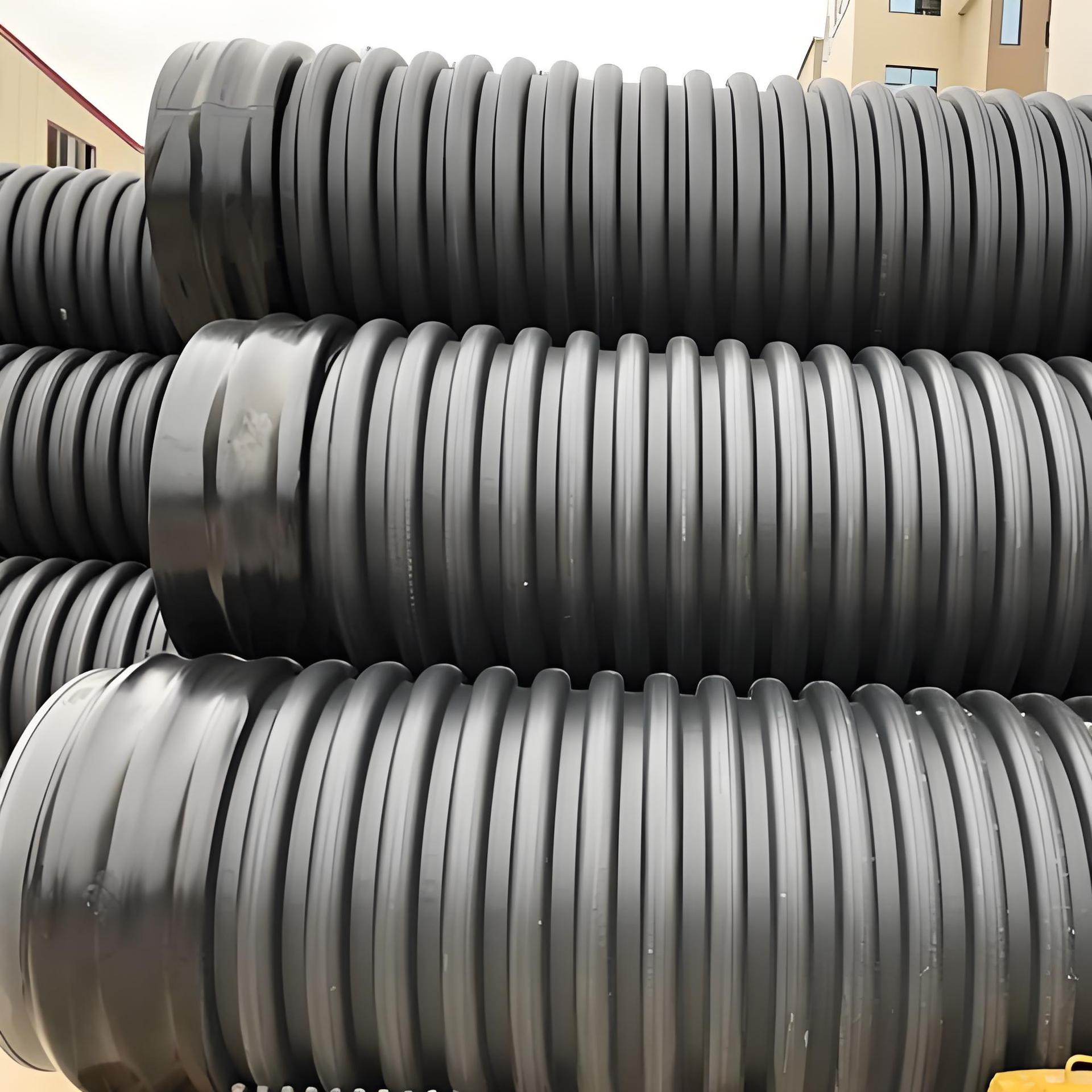 hdpe聚乙烯缠绕b型结构壁管高密度克拉管耐腐蚀排水管材厂家