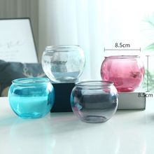 花盆玻璃透明水养水培植物玻璃瓶玻璃花瓶容器圆球形鱼缸小号器皿