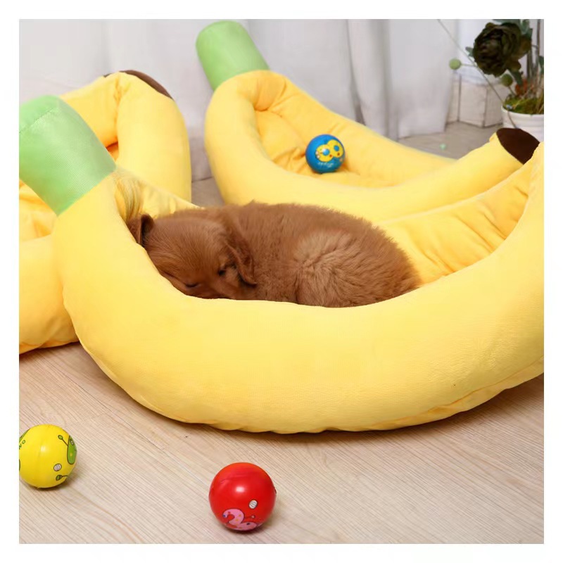 Cattery Pad Banana Pet Bed Soft Warm Cat Nest Pet Supplies Kennel Factory Direct Sales in Stock Wholesale Hot Sale