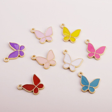 新款diy饰品滴油创意蝴蝶坠子 手链吊坠雨伞蝴蝶结钥匙扣挂件直销