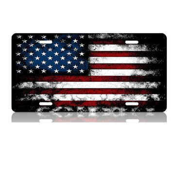 美国国旗牌照装饰性汽车前牌照金属车牌铝制新奇牌照 6×12 英寸