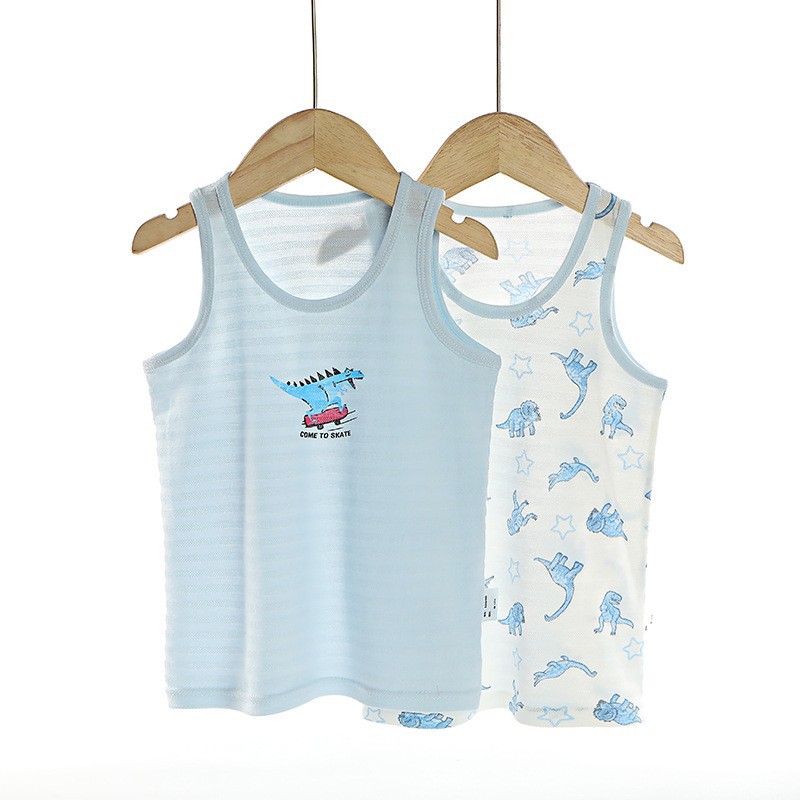 Spring and Summer New Children's Vest Four-Season Cotton Vest Children's Bottoming Shirt Inner Wear Boys' I-Shaped Vest Thin