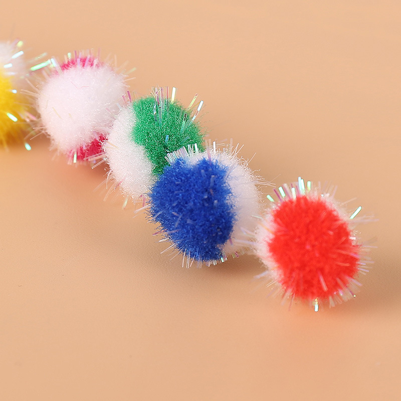 Cross-Border 1.5cm Mixed Color Gold Leaf Polypropylene Fiber Small Hair Ball DIY Handmade Clothing Home Textile Accessories Accessories Pompons Customization