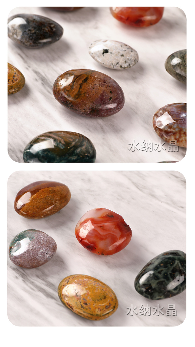 马达加斯加海洋玉髓原石摆件水草玛瑙手把玩草花玛瑙原石把玩