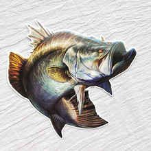 单张  大鱼涂鸦贴纸贴画行李箱滑板个性创意凶狠鱼