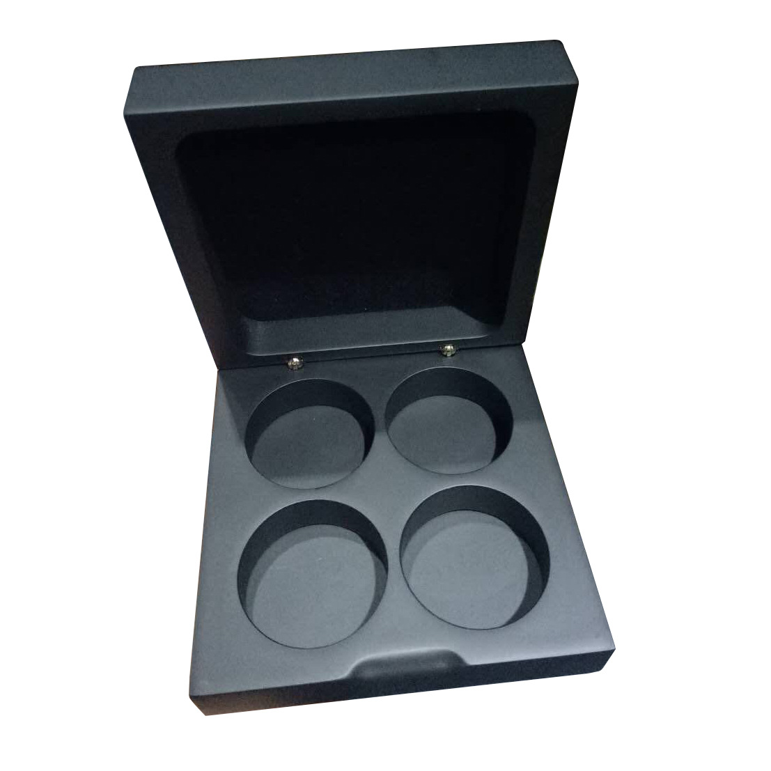 欢迎定制四孔中纤板密度板材质咖啡盒胶囊木盒