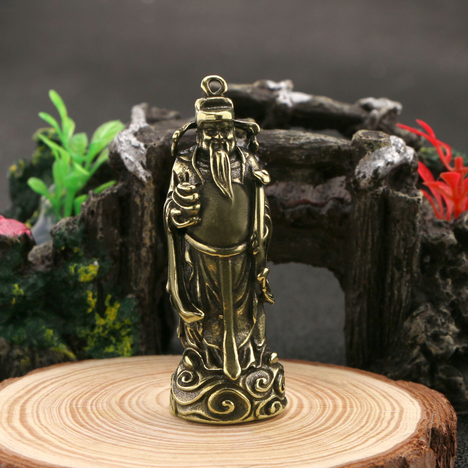 黄铜文财神财帛星君财神像家居饰品摆件黄铜大小号财神爷铜像批发