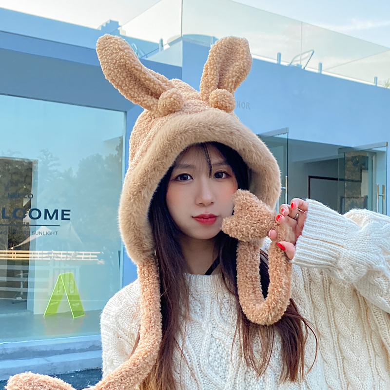 网红帽子兔耳朵