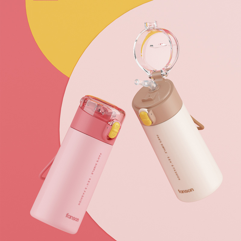 phz0批发小巧可爱保温杯吸管杯便携迷你小水杯180ml270ml学生儿童