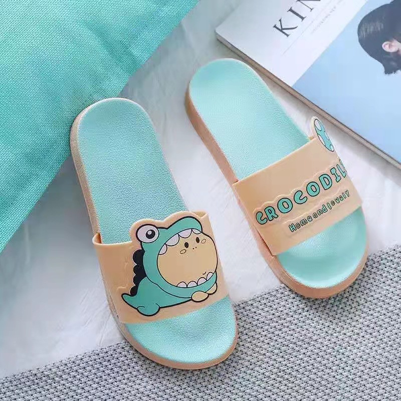 Cute Dinosaur Slippers for Women Summer Wear Internet Celebrity Ins Cute Cartoon Fashion Home Indoor Non-Slip Sandals
