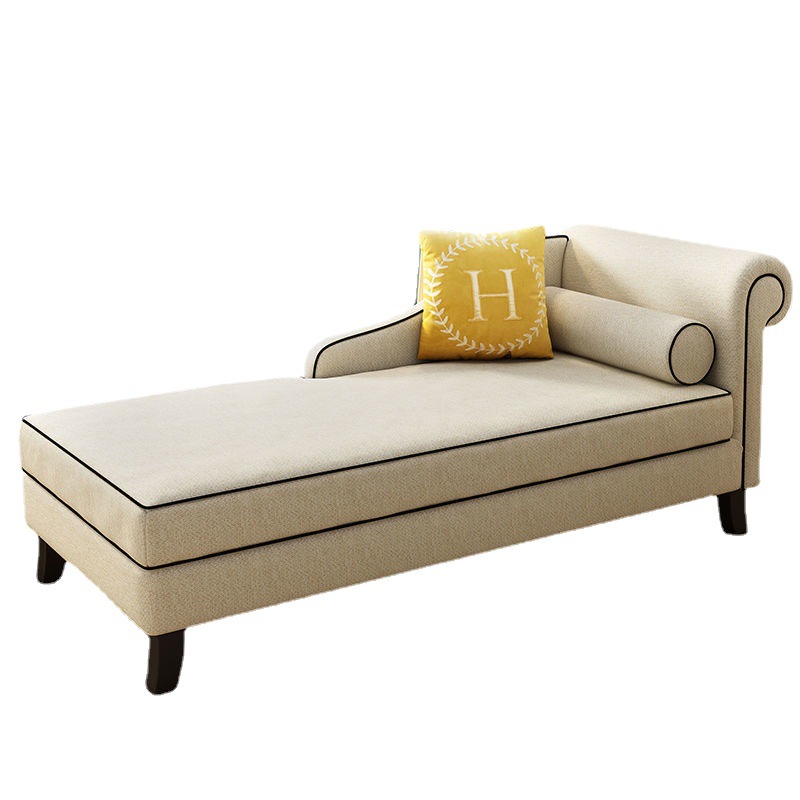 简约布艺贵妃躺椅小户型沙发贵妃榻卧室阳台酒店麻布民宿可拆洗躺