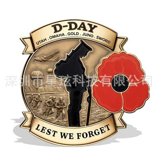 d-day 80th anniversary commemorative badge限量版周年纪念徽章