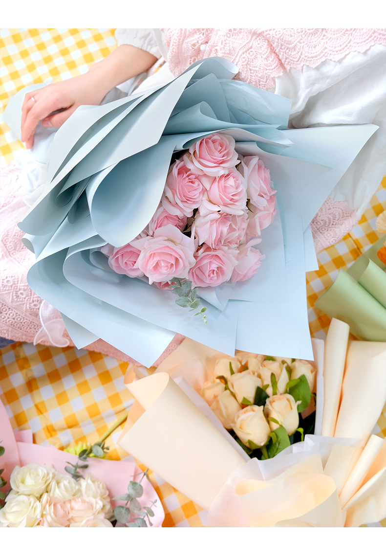韩风纸单色欧雅纸花束包装纸礼品礼盒包装纸防水花店鲜花包装材料