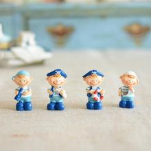 手工彩绘树脂小船摆件船模型海洋风格装饰品家居饰品海边纪念品跨