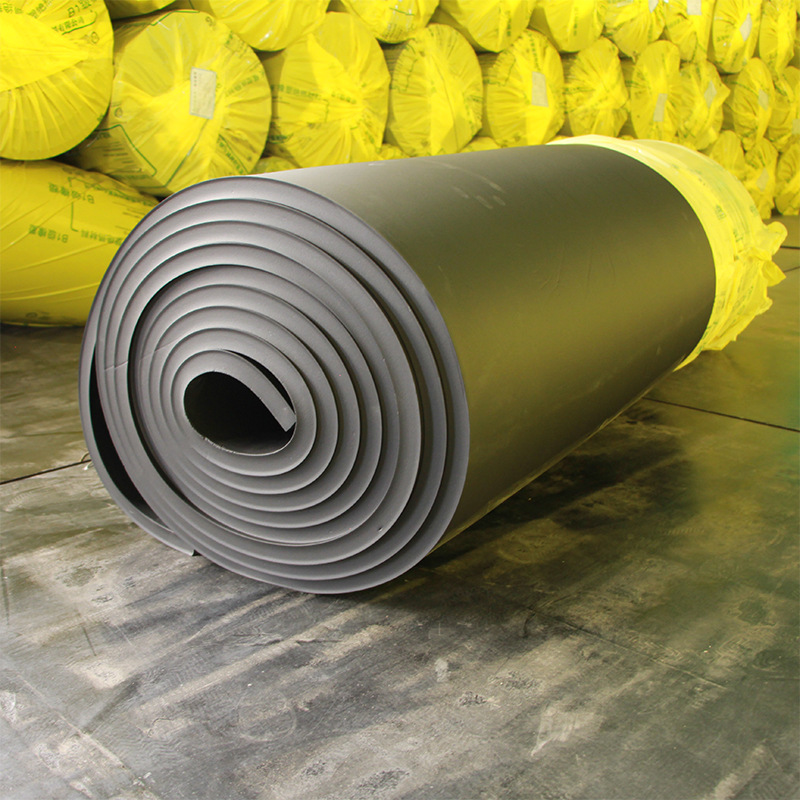 铝箔橡塑保温棉 黑色橡塑隔音棉 橡塑海绵板b1级阻燃 空调橡塑板