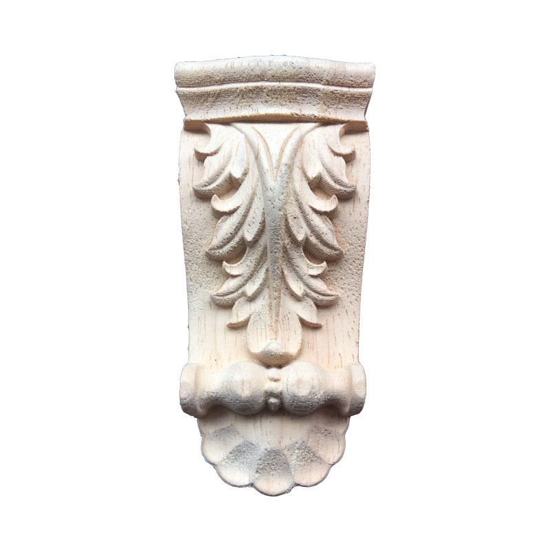 实木小罗马柱头欧式垭口雕花装饰梁托木贴花壁炉橱柜东阳木雕雕刻