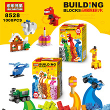 乐乐兄弟1000块兼容乐高小颗粒散装创意拼装积木儿童启蒙DIY玩具