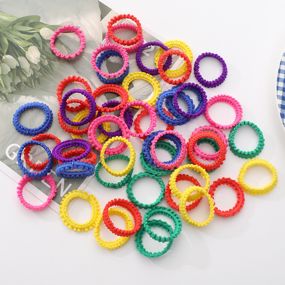 Children's Rubber Band Hair Band Candy Color Best-Seller on Douyin Skirt Headband Hair Accessories Lace Baby Girl Hair Tie Does Not Hurt Hair