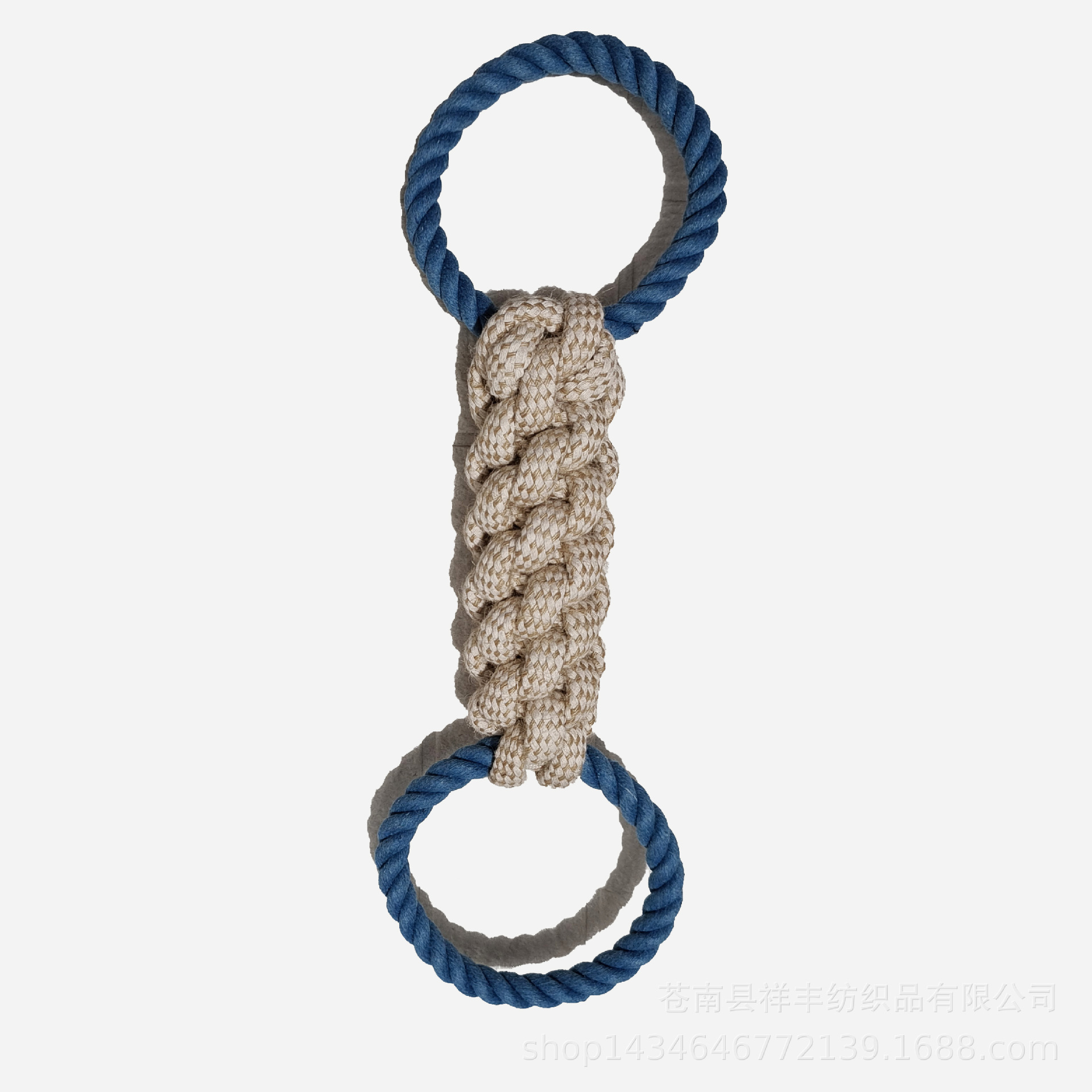 New Product Best-Selling Pet Cotton Rope Toy Bite-Resistant Molar Rod Rubber Ring Braided Rope Medium Large Dog Tug-of-War Interaction