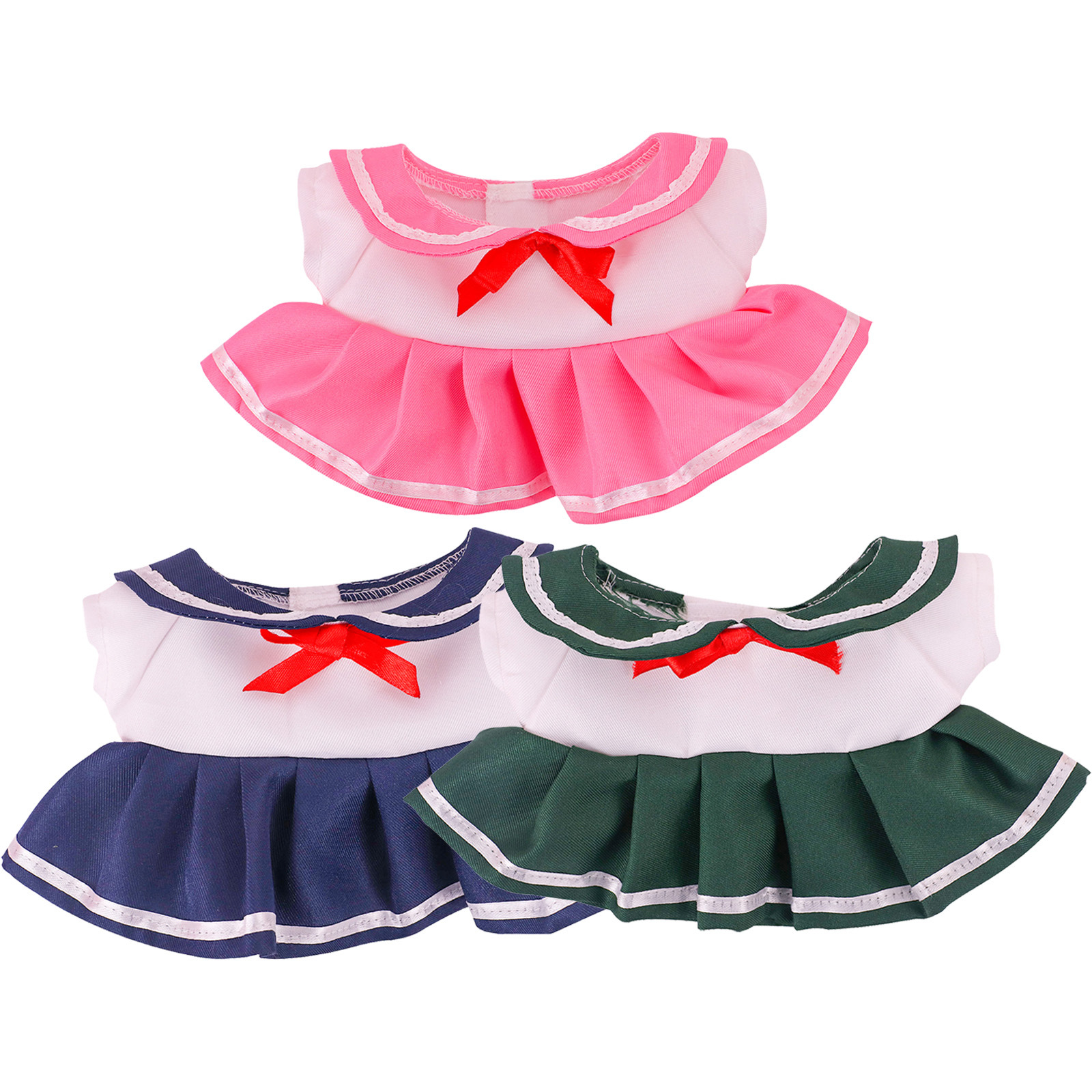 网红玻尿酸鸭衣服配件手工学生装百褶连衣裙毛绒小黄鸭亚马逊跨境