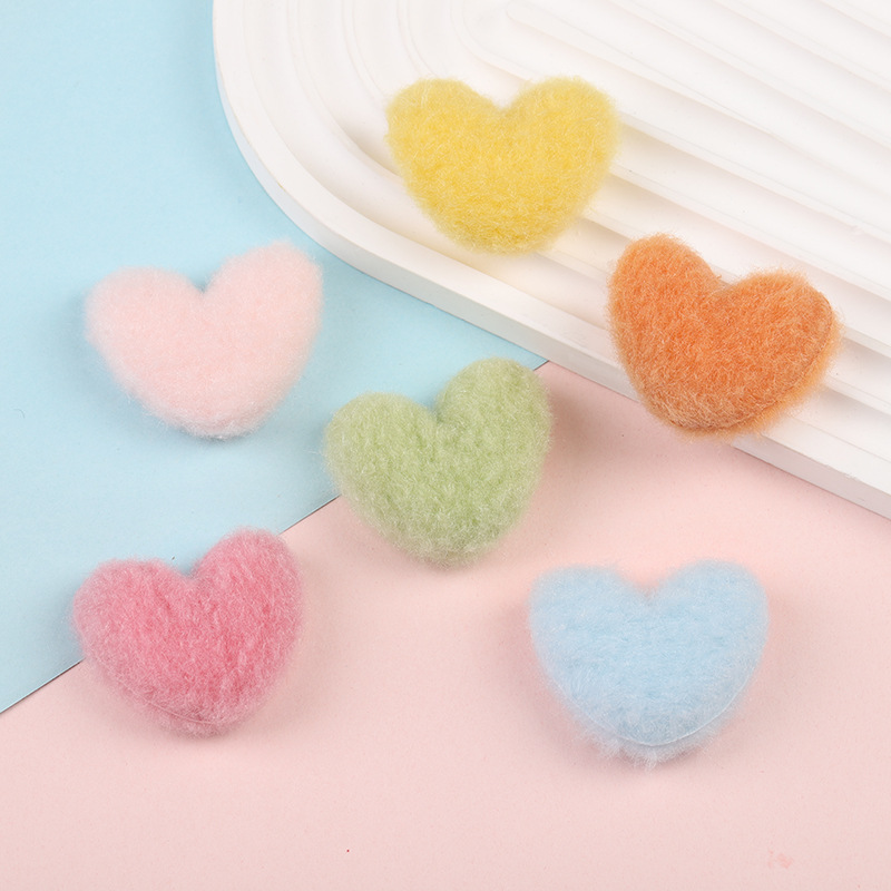 wool felt love plush peach heart ball christmas bouquet flower box accessories floral material children clothing hair accessories accessories