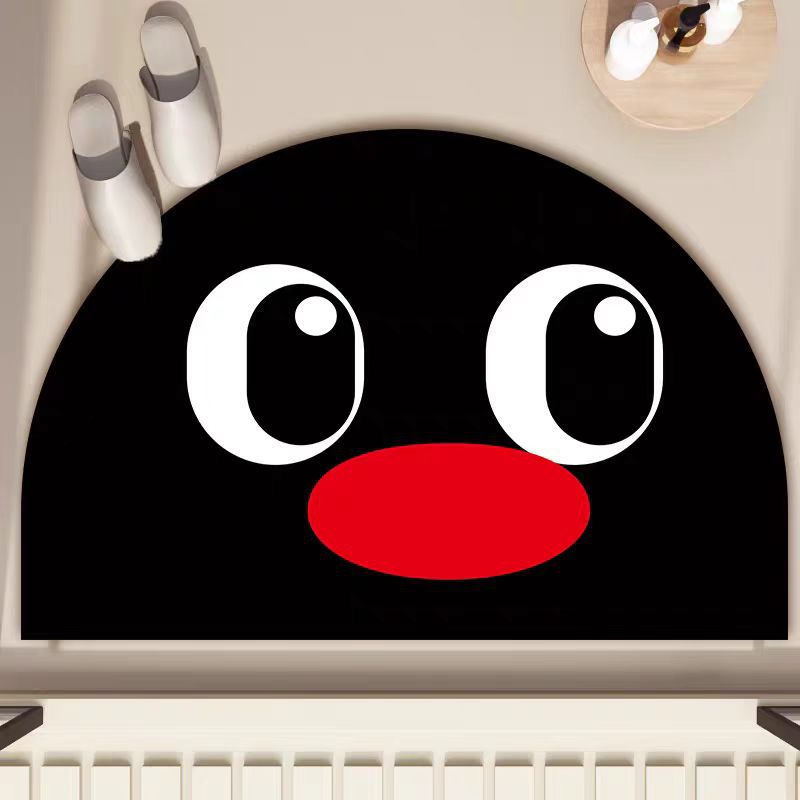 卡通可爱红鼻子鼹鼠异形硅藻泥地垫浴室卫生间吸水防滑速干蹭脚垫