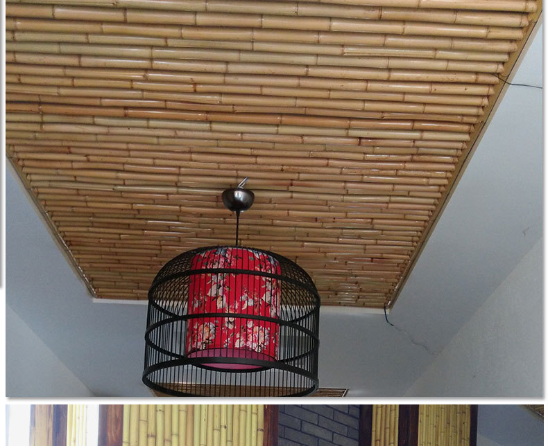 竹子装修装饰庭院墙面屏风隔断吊顶挡墙搭架竹杆篱笆栅栏白竹竹竿