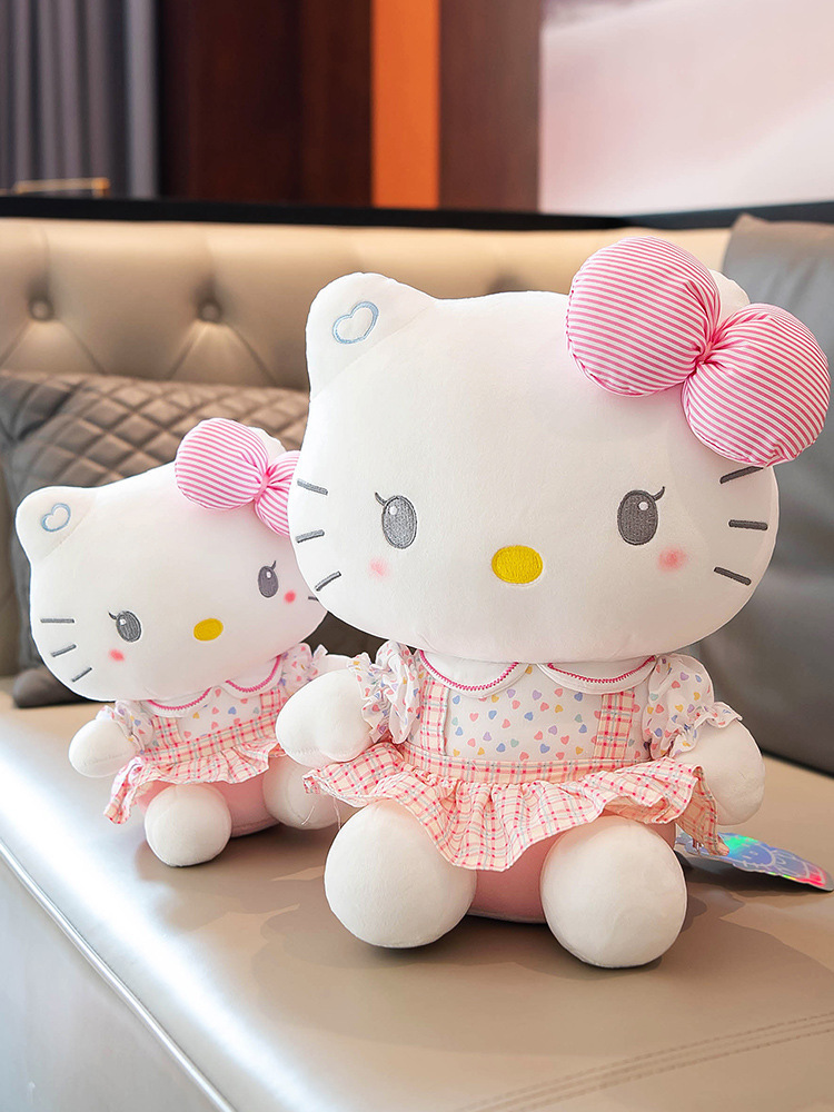 可爱hellokitty公仔粉色学生kt猫咪玩偶娃娃毛绒玩具女生生日礼物