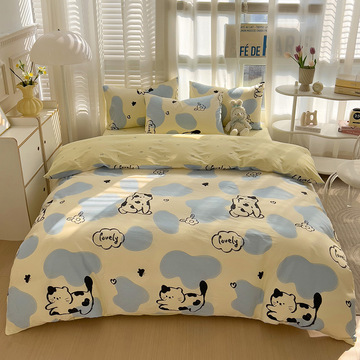 卡通动漫印花四件套纯棉儿童床单被套床上用品三件套全棉南通家纺