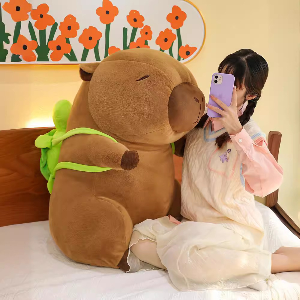 超大号卡皮巴拉公仔玩偶毛绒玩具儿童礼物水豚抱枕娃娃女生日礼物