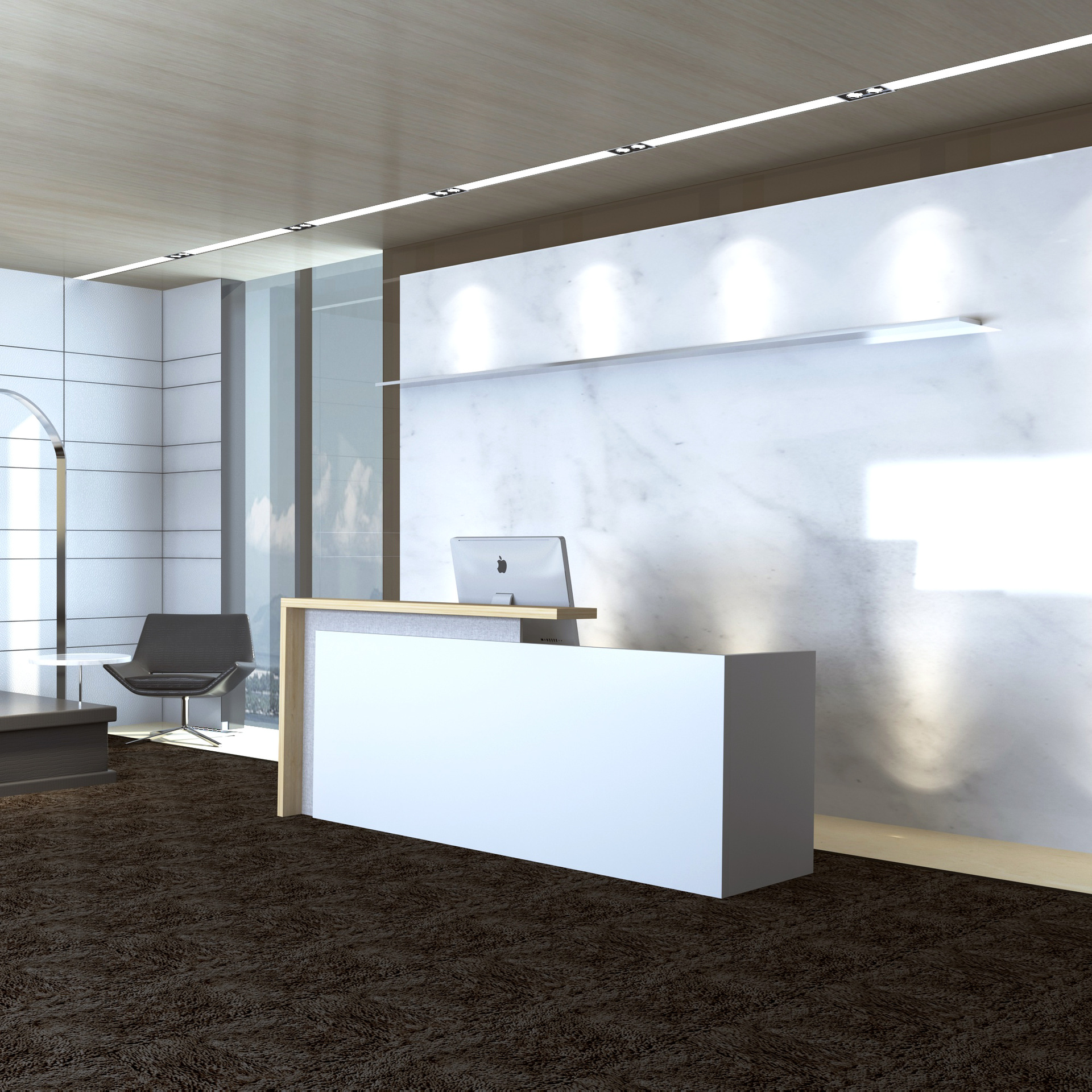 工厂直供公司前台桌接待桌咨询台迎宾前台时尚柜台现代简约收银台