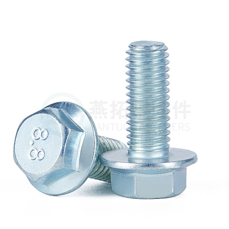 Galvanized American Hexagon Flange Surface with Cushion Tooth Screw Bolt Flange Bolt Screw Outer Hexagon Flange Surface Screw