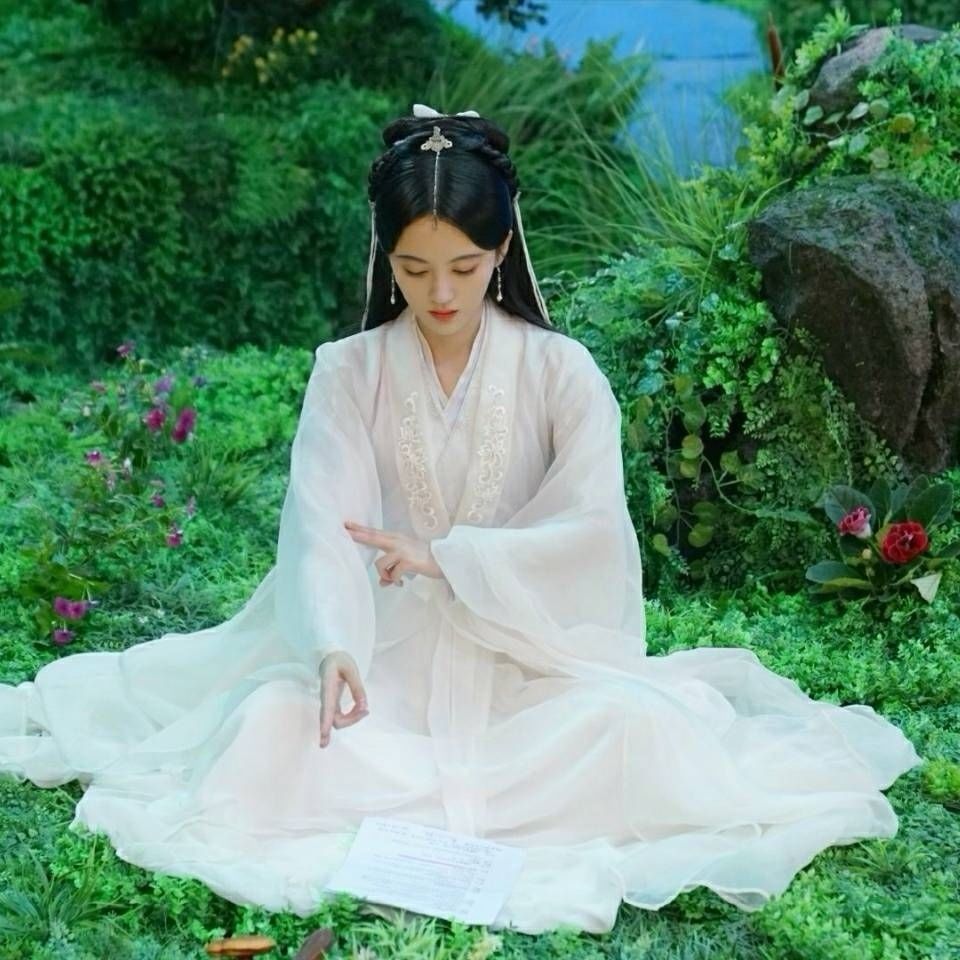 新白娘子传奇鞠婧祎同款仙女汉服写真服白蛇传白素贞同款古装服饰