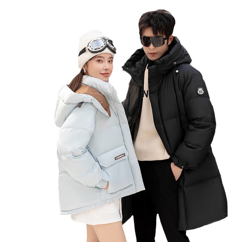 Couple Casual Wear down Jacket 2023 New Short Winter Fashion Bread Coat Warm Contrast Color down Jacket