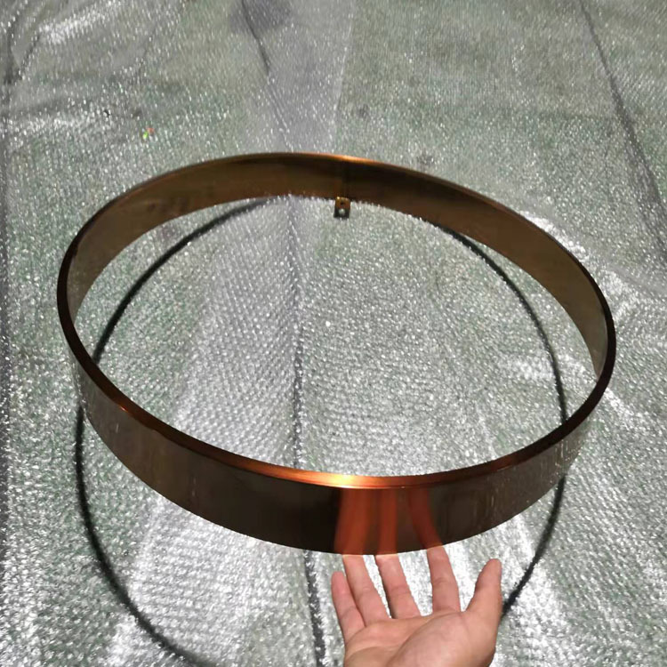 304拉丝古铜色不锈钢圆形画框 酒店卧室玫瑰金不锈钢画框