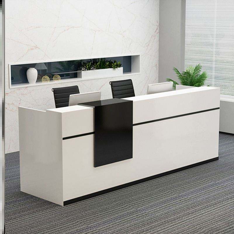 前台接待桌现代简约办公桌美容院培训桌美发台医院接诊台公司接待