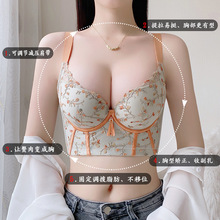 调整型小胸聚拢内衣显大加厚外扩收副乳防下垂桑蚕丝文胸女胸罩