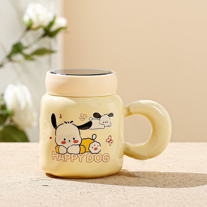 Mug Good-looking Ceramic Cup Spoon with Lid Water Cup Set Gift Box Cute Cup Hand Gift Opening Gift