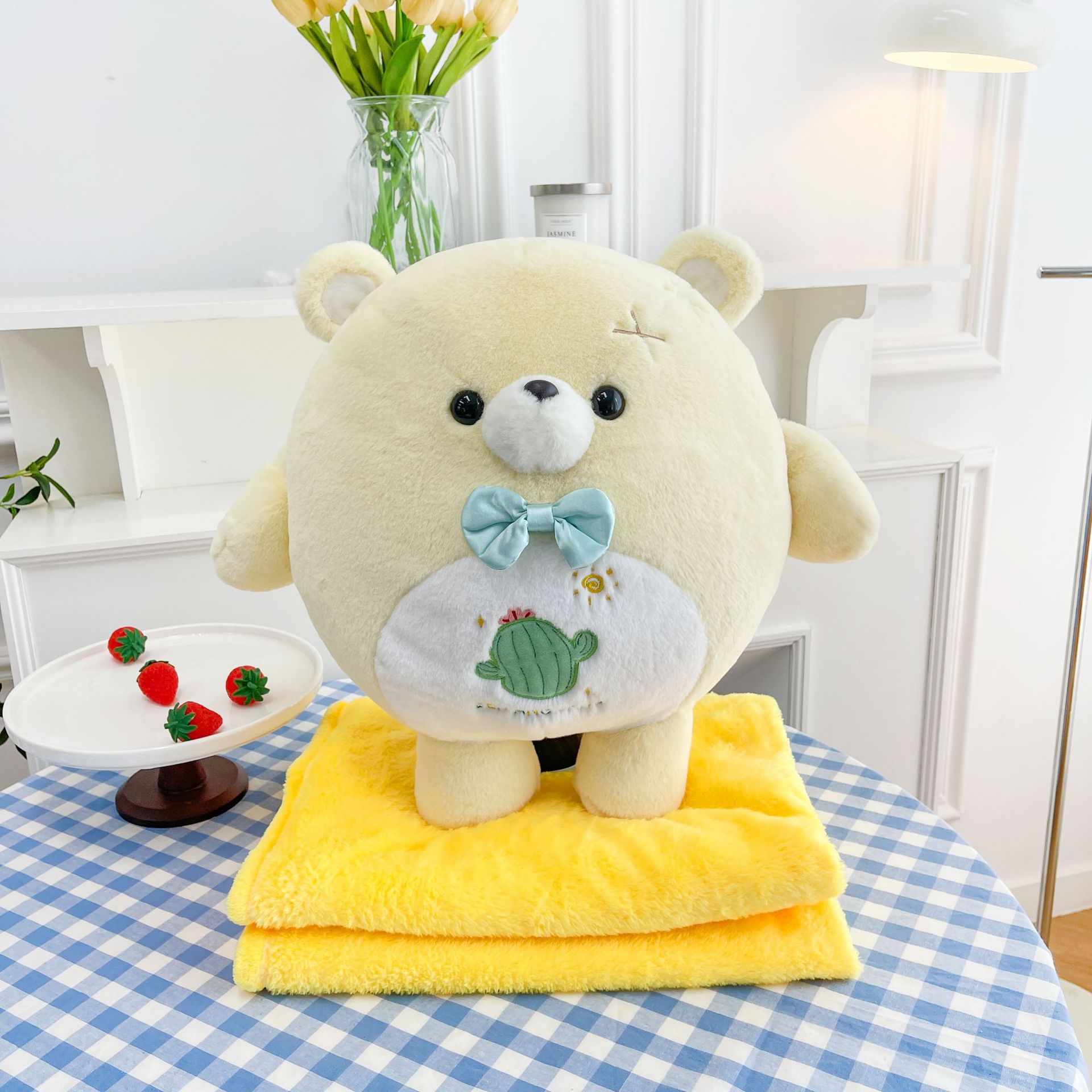 新款网红可爱仔仔熊草帅了空调被抱枕毛绒玩偶礼物陪睡娃娃-阿里巴巴