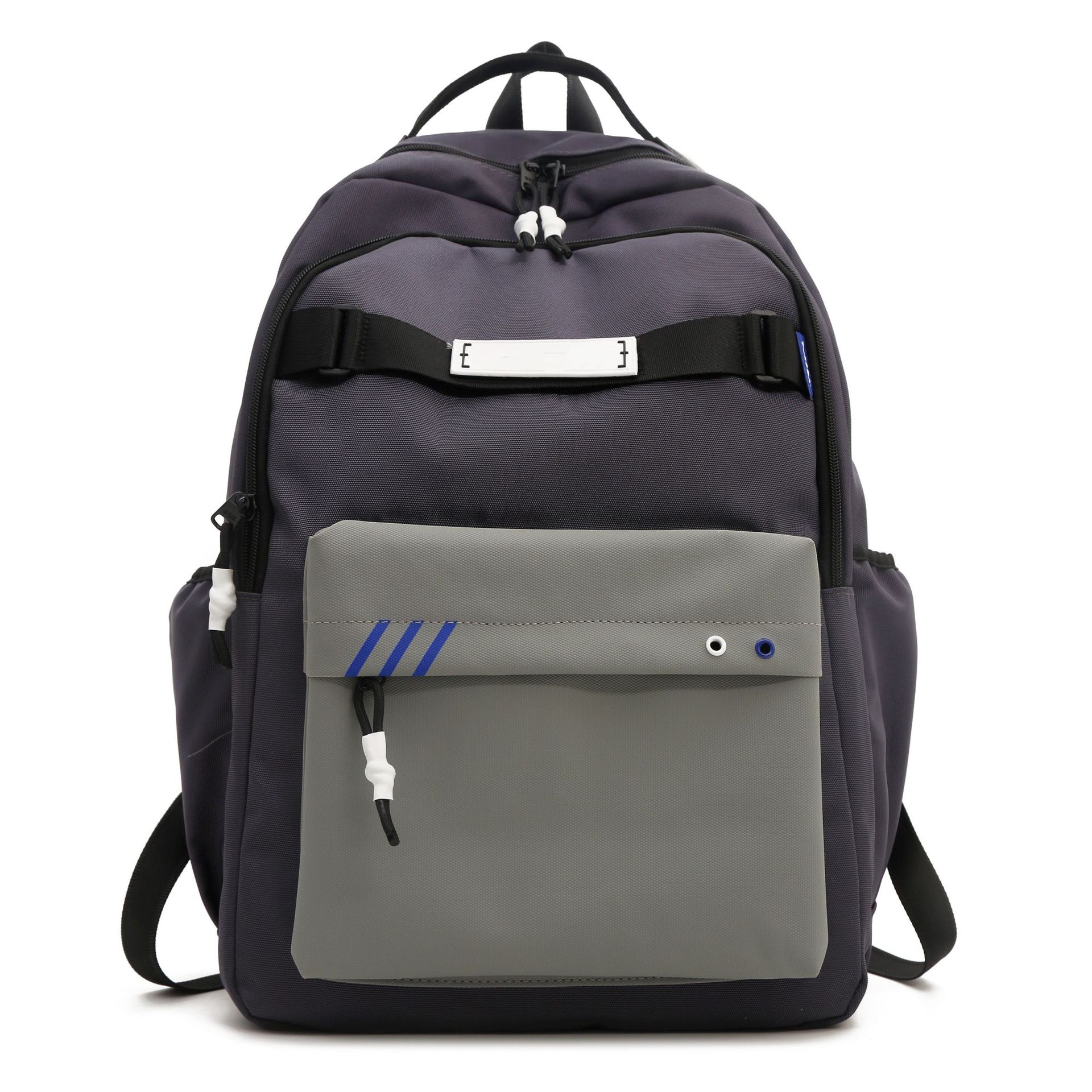 潮流时尚男士双肩包2024新款女士单肩背包 大容量初高中学生书包