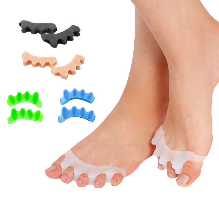 五孔分趾器拇趾外翻矫正器重叠趾分离器日用脚趾夹脚护指器