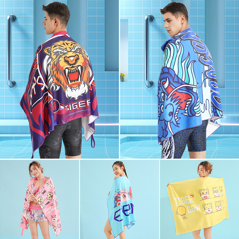 New Bath Towel Absorbent Towel Swimming Large Medium Multiple Fashion Men and Women Kids Swimming Supplies Bath Towel