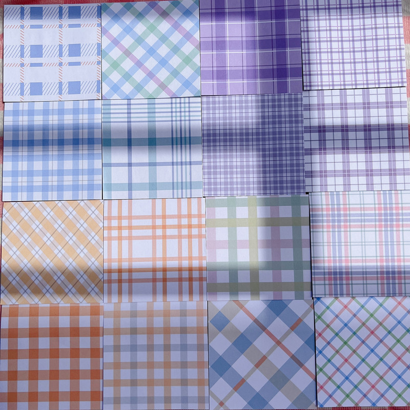 格子系便利贴好看的简约方格款贴纸手账留言贴学生记事贴便签贴纸