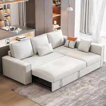 多功能沙发床 小户型转角客厅沙发组合 科技布沙发床可储物