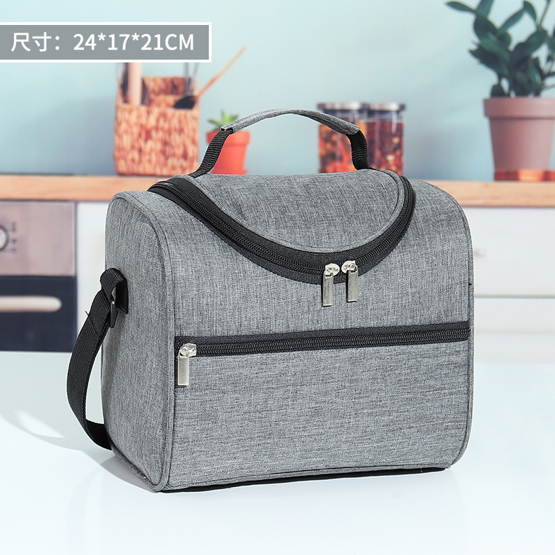 Cross-Border Hot Thickened Waterproof plus Size Capacity Lunch Box Bag Shoulder Bag Insulation Lunch Box Bag Factory Direct Supply