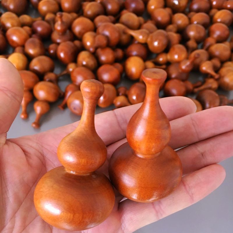 雷击枣木葫芦手工文玩小葫芦汽车挂件手捻文玩手把件钥匙扣原木制