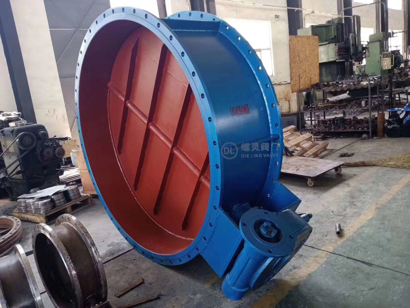 耐磨尘气阀 蝶灵d941w-6 dn1400大口径电动高温烟道阀 圆形排风阀