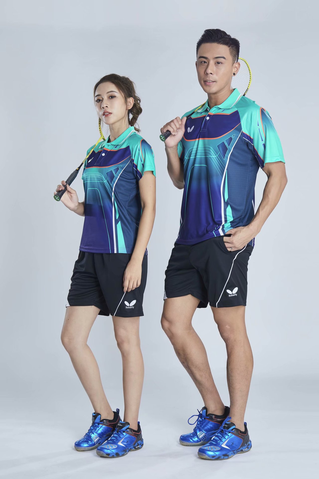 新款蝴蝶乒乓球服套装 男女速干透气团购队服儿童翻领比赛服批发